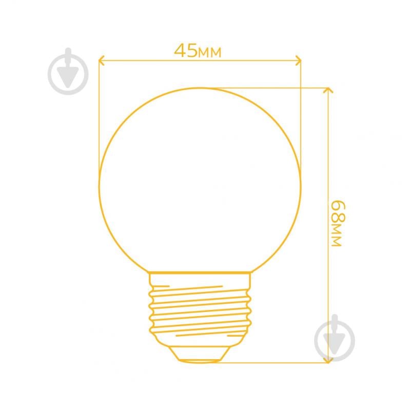 Лампа світлодіодна LightMaster LB-549 1 Вт G45 прозора E27 230 В - фото 3