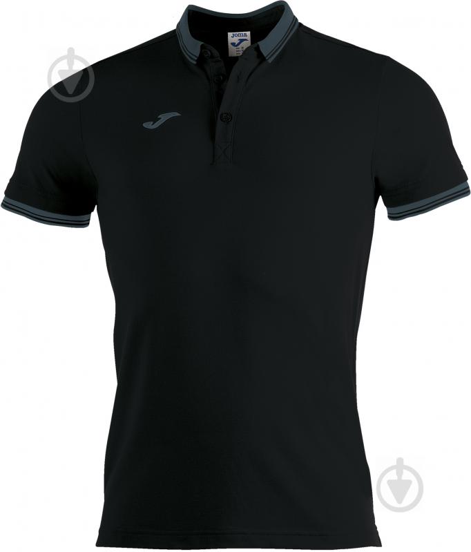 Поло Joma POLO SHIRT BALI II BLACK S/S 100748.100 р.2XL чорний - фото 1