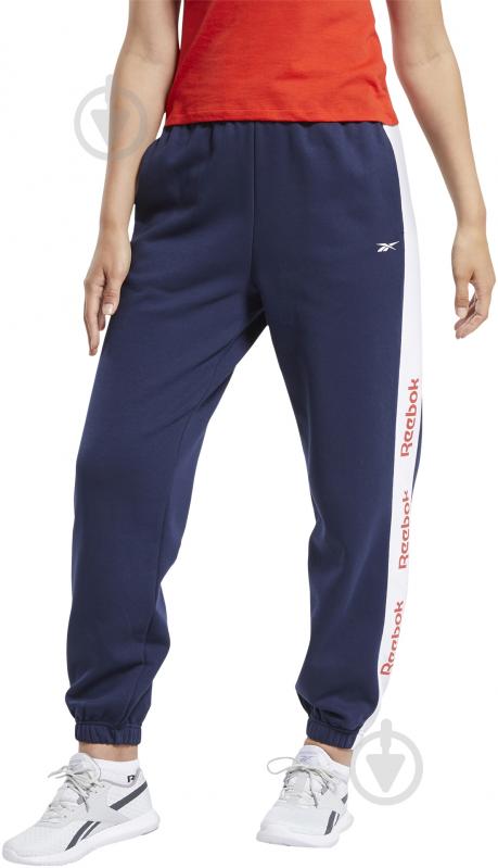 Брюки Reebok TE Linear Logo FL P FU2252 р. L синий - фото 1
