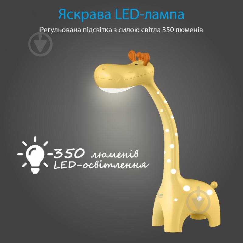 Настільна лампа Promate Melman LED із нічником 2x6 Вт жовтий melman.yellow - фото 4