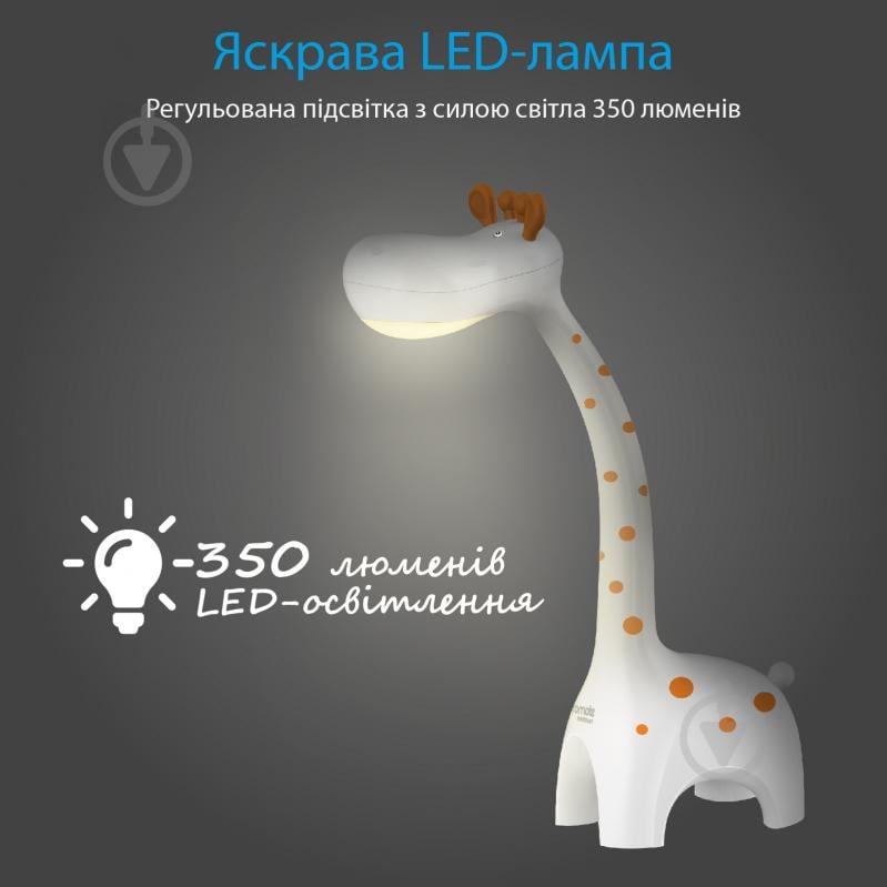 Настільна лампа Promate Melman LED із нічником 2x6 Вт білий melman.white - фото 4