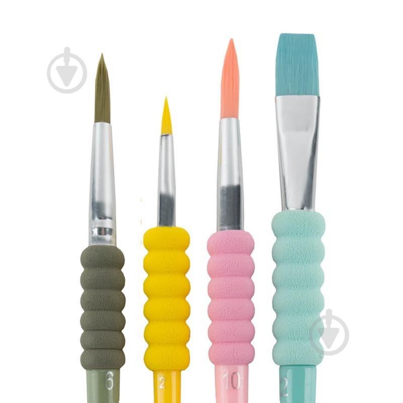 Набір пензлів з грипом синтетика 4 шт. 334-2 Creative KITE - фото 3 Набір пензлів з грипом синтетика 4 шт. 334-2 Creative KITE - фото 3