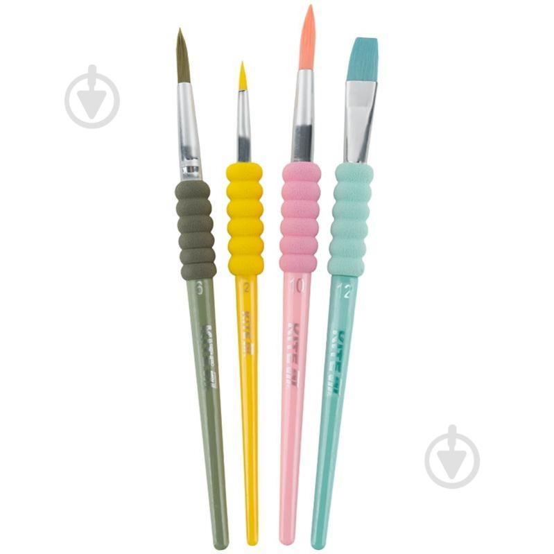 Набір пензлів з грипом синтетика 4 шт. 334-2 Creative KITE - фото 2 Набір пензлів з грипом синтетика 4 шт. 334-2 Creative KITE - фото 2