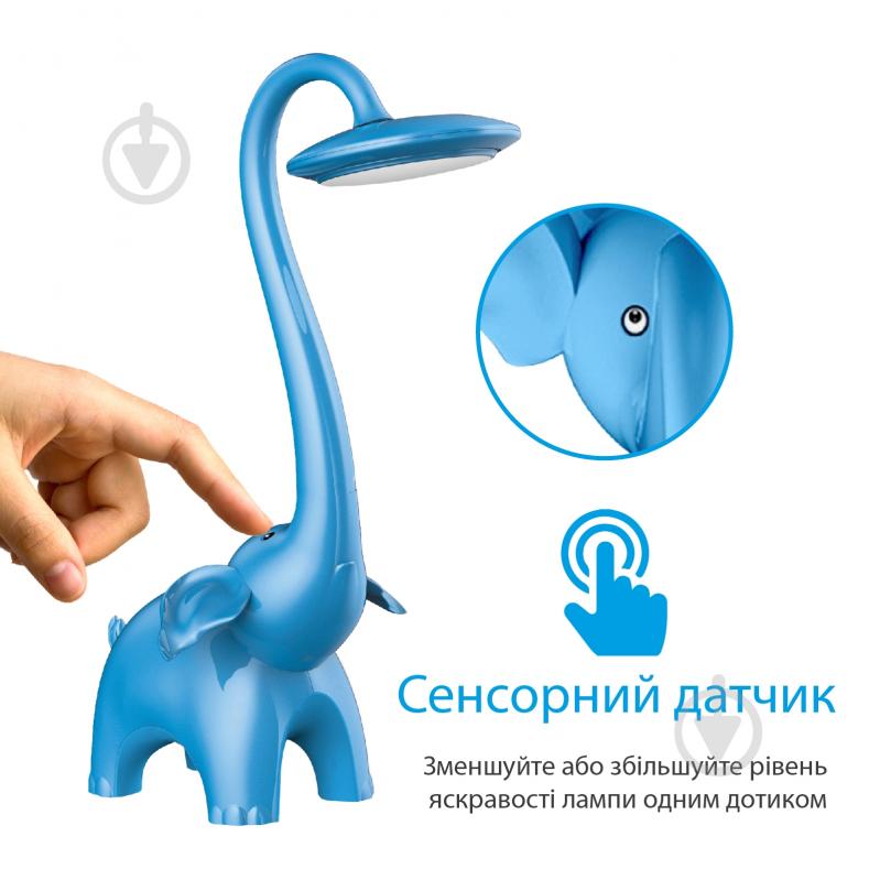 Настільна лампа Promate Snorky LED із нічником 2x6 Вт синій snorky.blue - фото 5