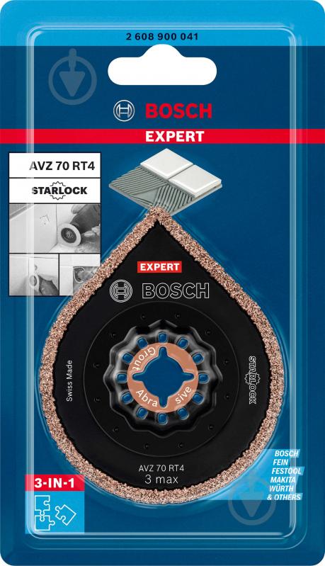 Насадка Bosch Expert 3 max AVZ70RT4 70 мм 2608900041 - фото 4