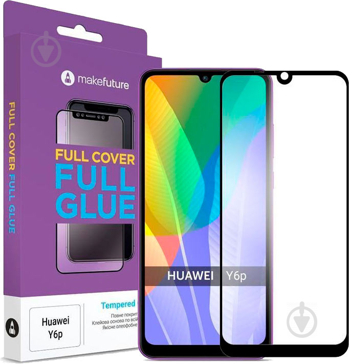 Захисне скло MakeFuture Full Cover Full Glue для Huawei Y6p (MGF-HUY6P) - фото 1