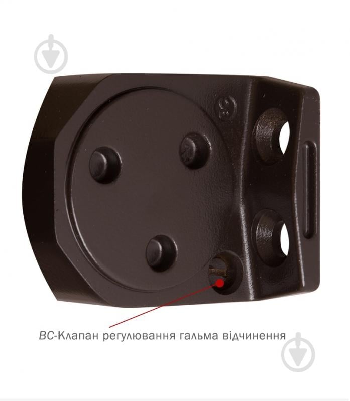 Доводчик дверний RYOBI DS-2055P BC PRL_HO паралельна тяга з фіксацією темно-коричневий 80 кг - фото 4