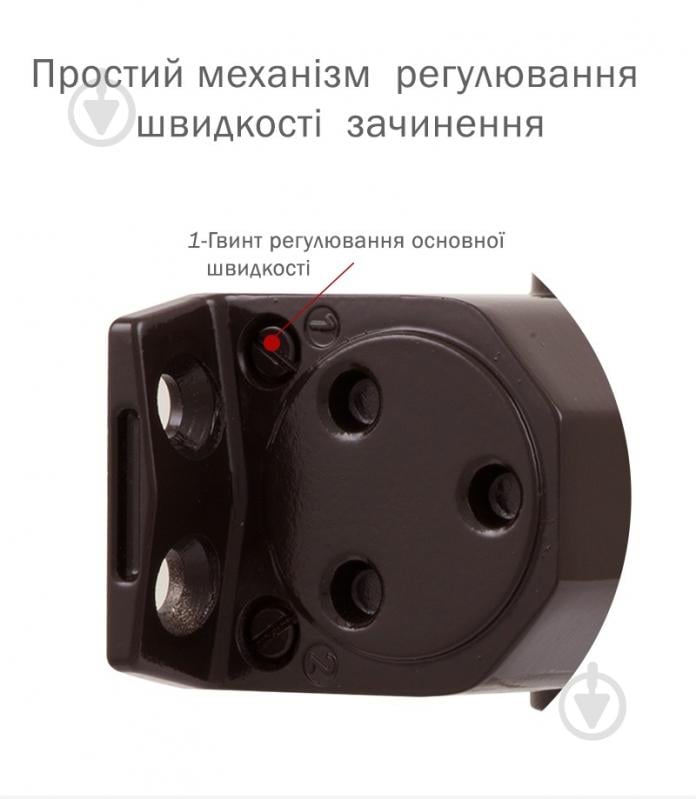 Доводчик дверний RYOBI DS-2055P BC PRL_HO паралельна тяга з фіксацією темно-коричневий 80 кг - фото 3