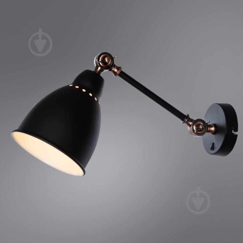 Бра Arte Lamp 1x60 Вт E27 графіт A2054AP-1BK - фото 2