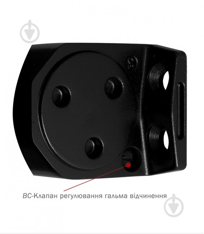 Доводчик дверной RYOBI DS-2055P BC PRL_HO параллельная тяга с фиксацией черный 80 кг - фото 4