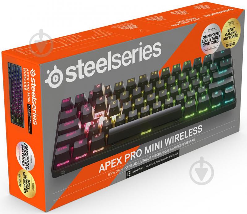 Клавіатура SteelSeries APEX PRO mini wireless (SS64842) black - фото 5