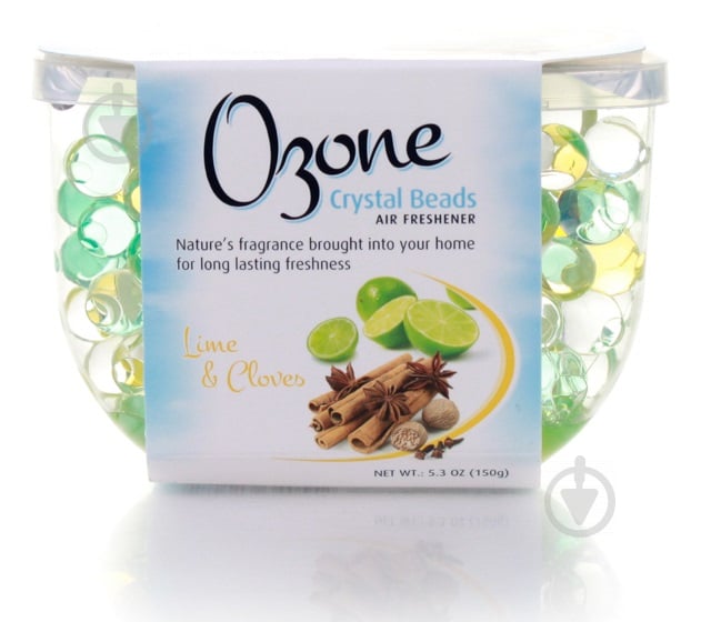 Гелевый освежитель Ozone Crystal Beads Лайм и гвоздика 150 г - фото 1