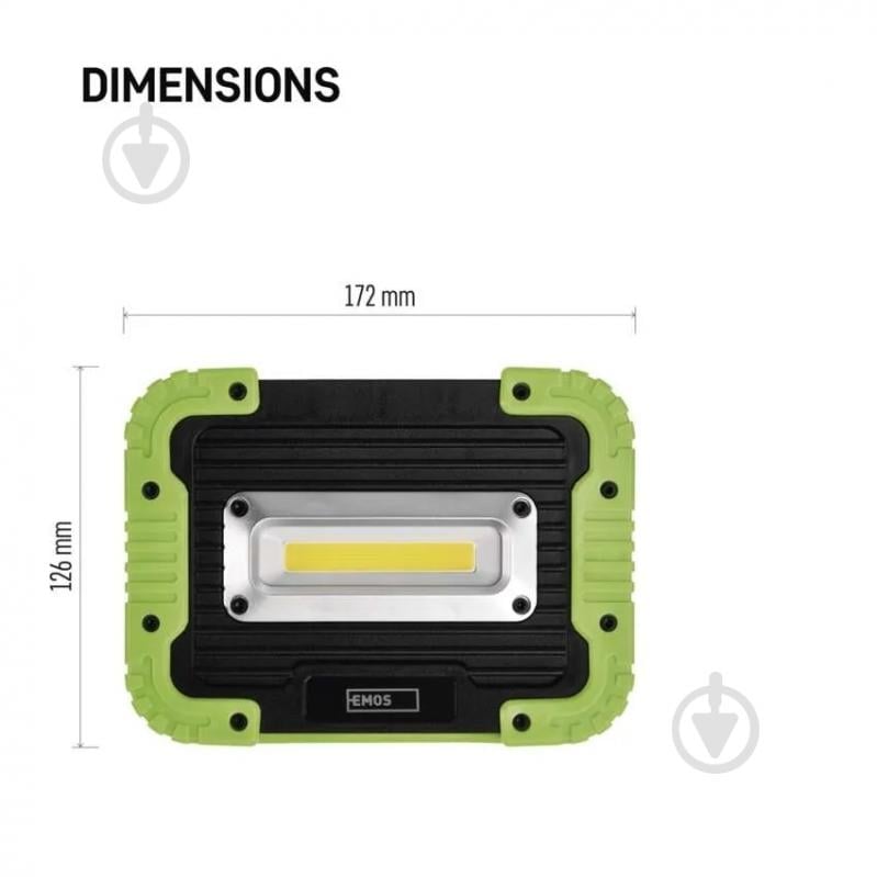 Ліхтар прожекторний Emos LED P4533 1000Lm Li-Ion чорно-зелений - фото 13