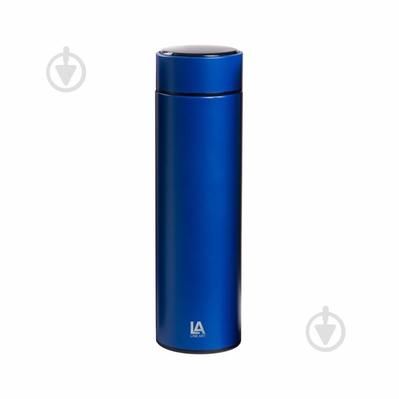 Термос Line Art Cusco з індикатором температури 500 мл синій - фото 1 Термос Line Art Cusco з індикатором температури 500 мл синій - фото 1