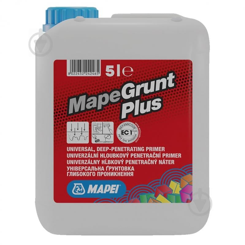 Грунтовка универсальная Mapei глубокопроникающая Mapegrunt Plus 5 л - фото 1