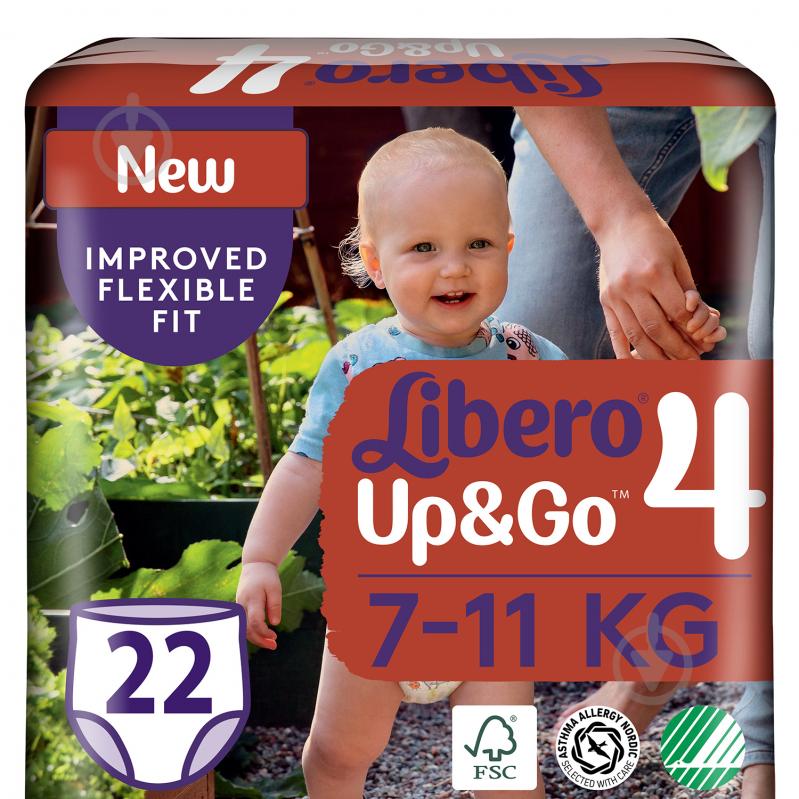 Подгузники-трусики Libero Up&Go 4 7-11 кг 22 шт. - фото 1