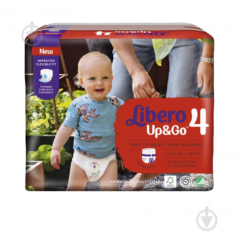 Подгузники-трусики Libero Up&Go 4 7-11 кг 22 шт. - фото 2