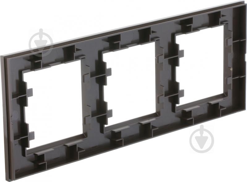 Рамка тримісна Makel Karea горизонтальна коричневий - фото 3