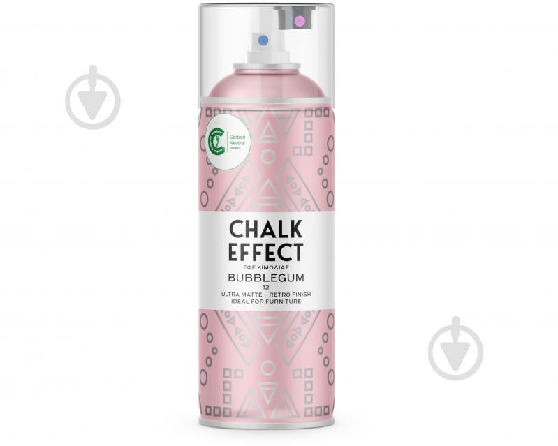 Эмаль аэрозольная COSMOS LAC CHALK EFFECT №12 розовая жевачка мат 400 мл - фото 1