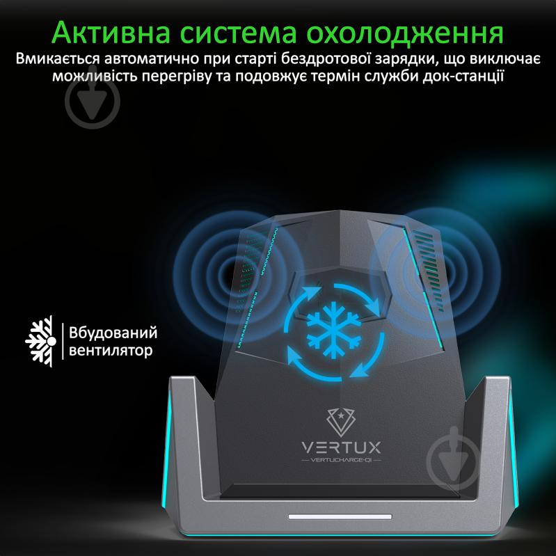 Зарядная станция Vertux Vertux VertuCharge-Qi 48 Вт Black - фото 5