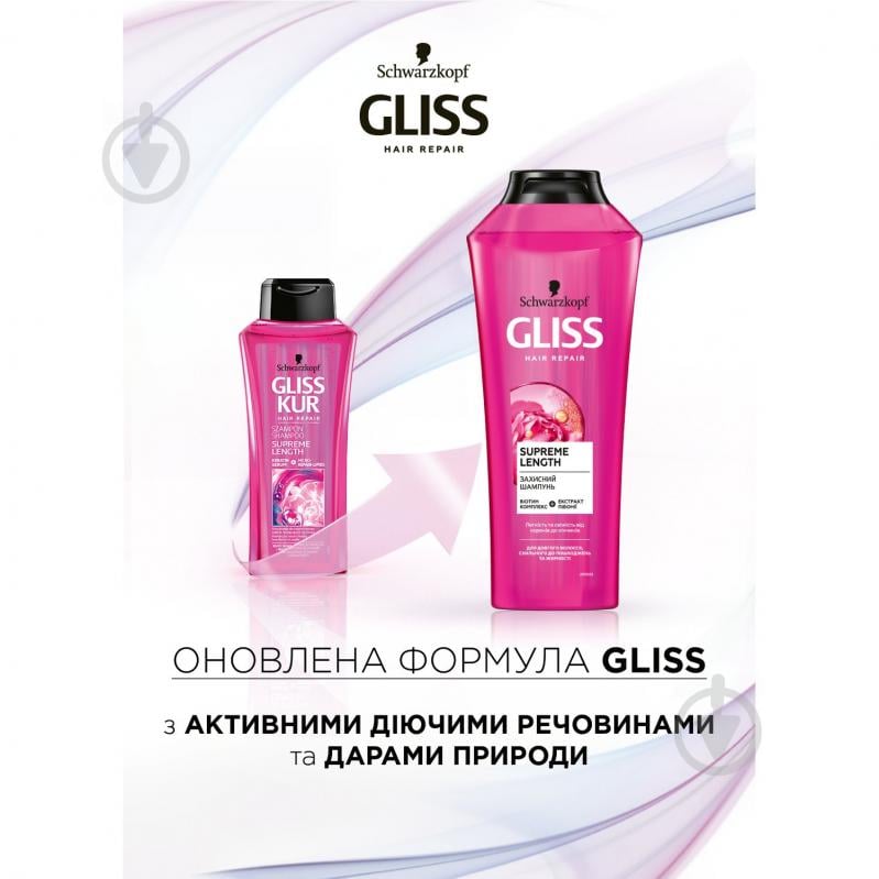 Шампунь Gliss Hair Repair Gliss Kur Supreme Length 250 мл - фото 3