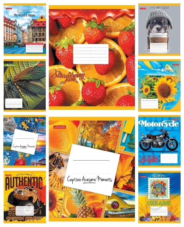 Тетрадь 18 листов в линию, с уф-лак покрытием микс Тетрада - фото 1