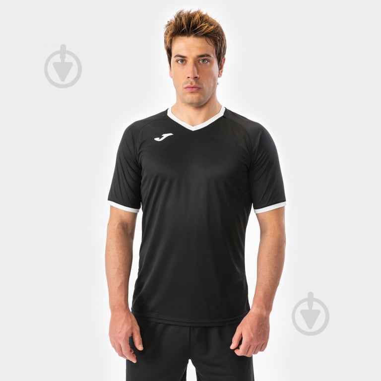 Комплект футбольной формы Joma SET ACADEMY BLACK-WHITE S/S 101097.102 черно-белый - фото 2