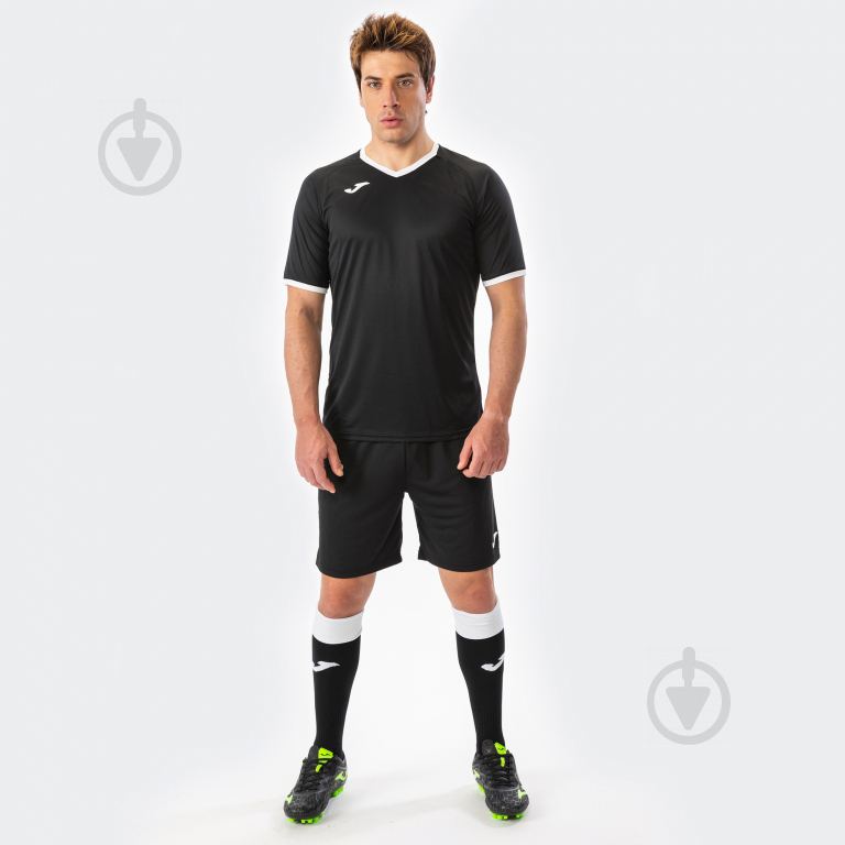 Комплект футбольной формы Joma SET ACADEMY BLACK-WHITE S/S 101097.102 черно-белый - фото 4