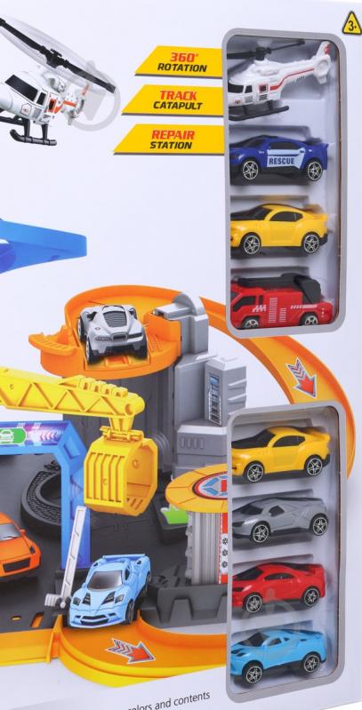 Игровой набор Peng Rong гараж-трек 7 машинок P884-A - фото 4 Игровой набор Peng Rong гараж-трек 7 машинок P884-A - фото 4
