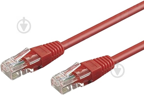 Патч-корд Digitus UTP 5е RJ 45 0.5 м red (DK-1511-005/R) - фото 1