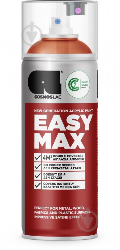 Эмаль аэрозольная EASY MAX №831 RAL 2010 оранжевый полумат 400 мл - фото 1