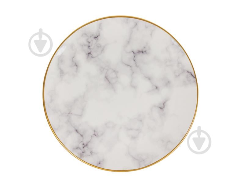 Тарілка десертна Alba ceramics Marble 19 см 769-029 - фото 1