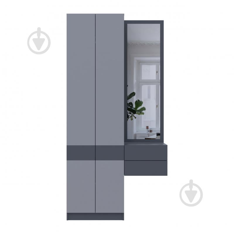 Передпокій Doros Сола 1+2 2150х1050х400 мм графіт - фото 4 Передпокій Doros Сола 1+2 2150х1050х400 мм графіт - фото 4