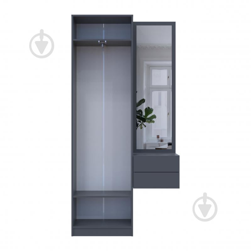 Передпокій Doros Сола 1+2 2150х1050х400 мм графіт - фото 5 Передпокій Doros Сола 1+2 2150х1050х400 мм графіт - фото 5