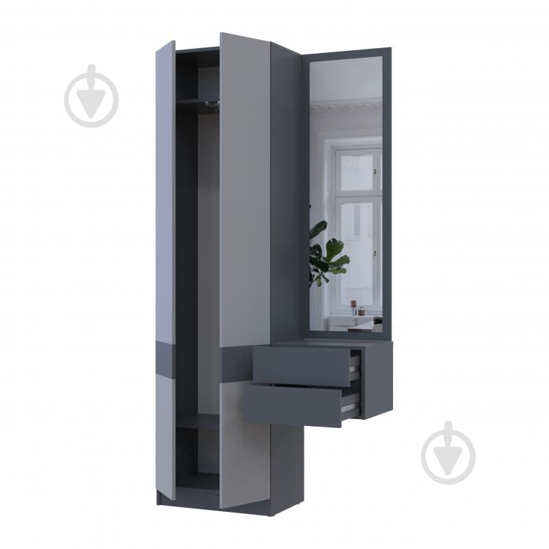 Передпокій Doros Сола 1+2 2150х1050х400 мм графіт - фото 2 Передпокій Doros Сола 1+2 2150х1050х400 мм графіт - фото 2