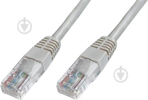 Патч-корд Digitus UTP 5е RJ 45 0.5 м grey (DK-1511-005) - фото 1