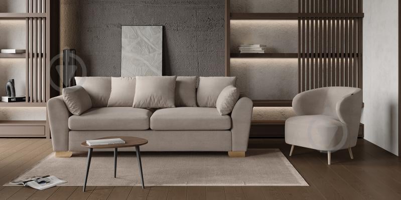 Диван нераскладной SOFALINO LEKKI бежевый 2300x960x660 мм - фото 8