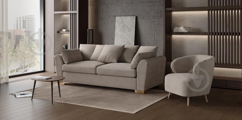 Диван нераскладной SOFALINO LEKKI бежевый 2300x960x660 мм - фото 9