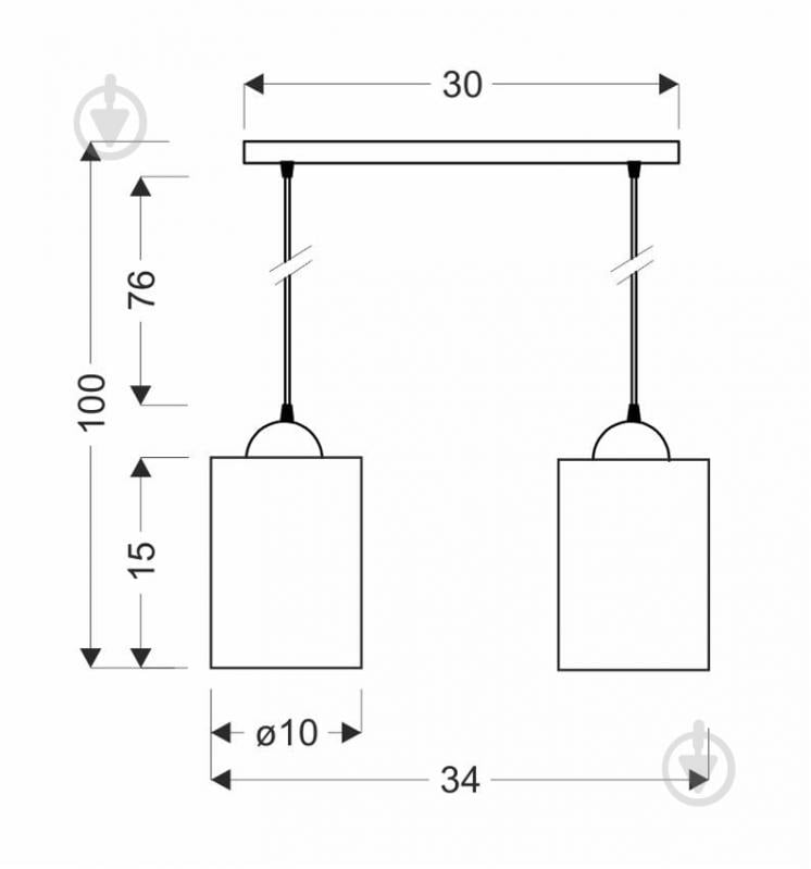 Люстра подвесная Candellux Bistro 2x40 Вт E27 янтарный/черный 32-00538 - фото 4