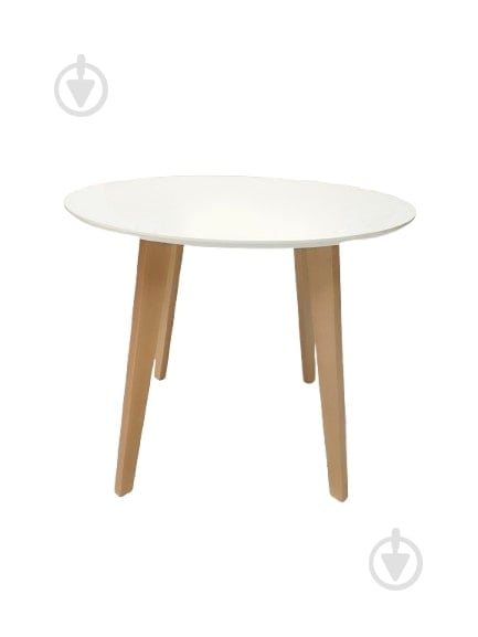 Стіл обідній PAVLYK Марс 900x900x750мм білий/натуральний - фото 1 Стіл обідній PAVLYK Марс 900x900x750мм білий/натуральний - фото 1