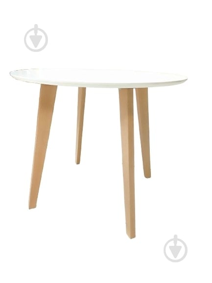 Стіл обідній PAVLYK Марс 900x900x750мм білий/натуральний - фото 2 Стіл обідній PAVLYK Марс 900x900x750мм білий/натуральний - фото 2