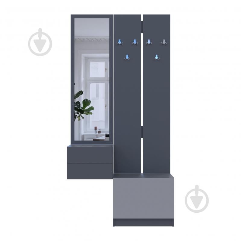 Прихожая Doros Сола 2+3 2150х1050х400 мм графит - фото 4