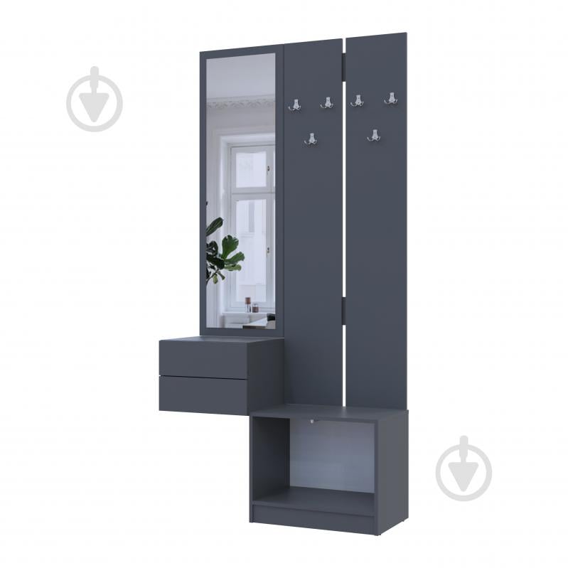 Прихожая Doros Сола 2+3 2150х1050х400 мм графит - фото 3