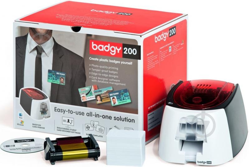 Принтер Evolis Badgy200 для друку на пластикових картках (B22U0000RS) - фото 4