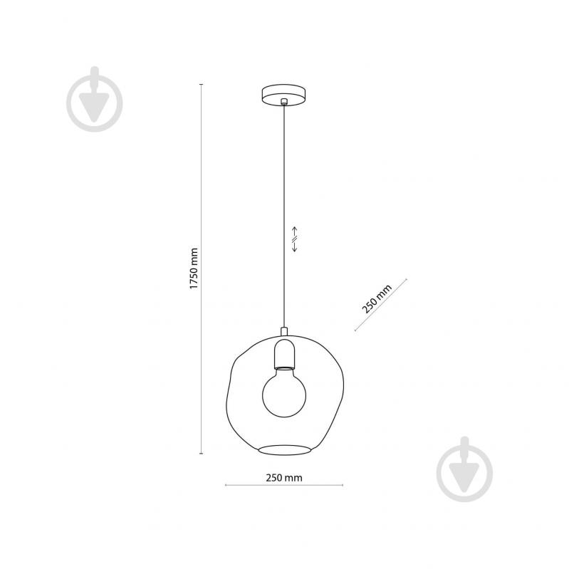 Підвіс TK Lighting Sol 1x60 Вт E27 сірий 3369 - фото 4