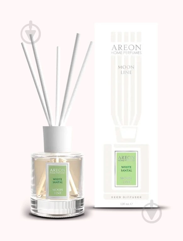 Аромадиффузор с палочками Areon Moon Line White Santal 120 мл - фото 1 Аромадиффузор с палочками Areon Moon Line White Santal 120 мл - фото 1
