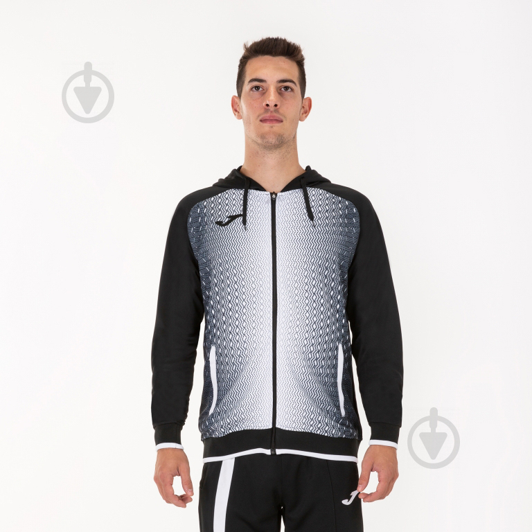 Джемпер Joma JACKET HOODED SUPERNOVA BLACK-WHITE 101285.102 р. S черно-белый - фото 2