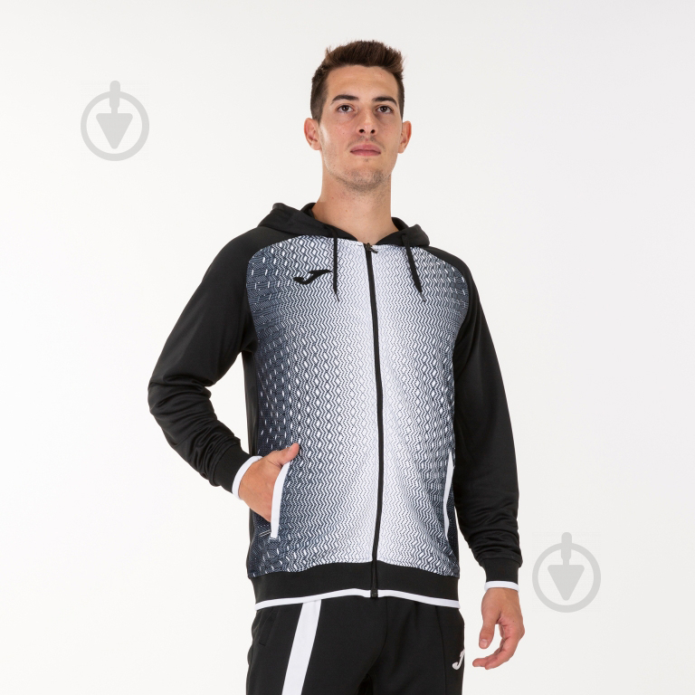 Джемпер Joma JACKET HOODED SUPERNOVA BLACK-WHITE 101285.102 р. S черно-белый - фото 5