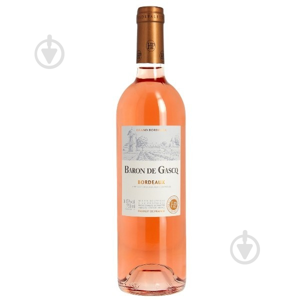 Вино Baron de Gascq A.O.C. Rose рожеве сухе 0,75 л - фото 1