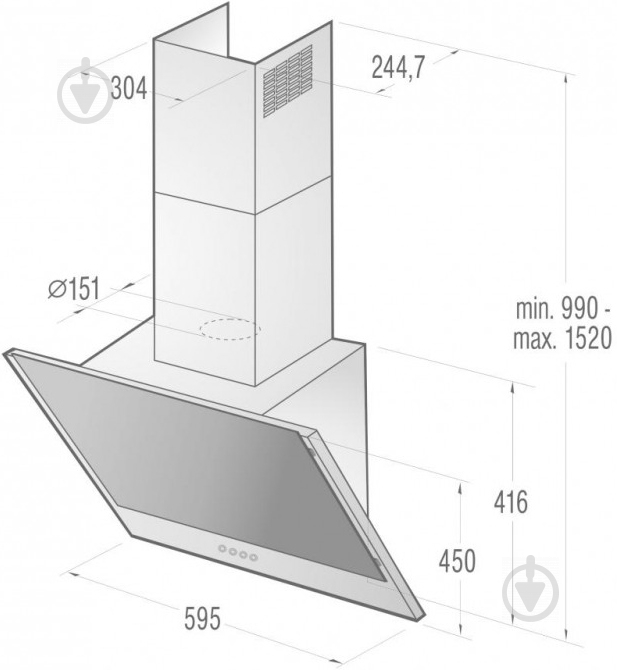 Витяжка Gorenje WHI621E1XGW - фото 2